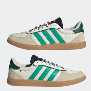 BNWT Adidas Women’s Breaknet Sleek Sneakers White Green Sz 11 Casual Tennis